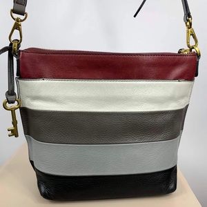 Fossil crossbody authentic leather Made in China .